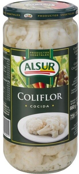 ALSUR COLIFLOR COCIDA TARRO 360G.