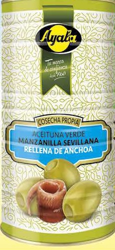 AYALA ACEIT. RELLENAS DE ANCHOA LATA 130 GRS "AZUL" (061)