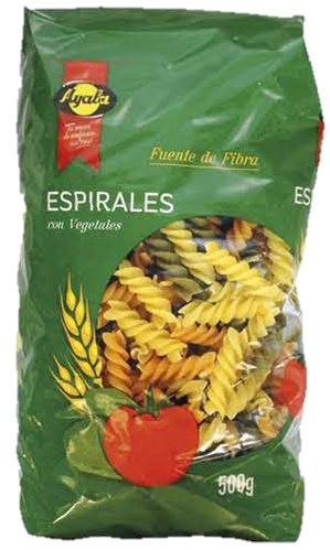 AYALA HELICES C/VEGETALES 500G.