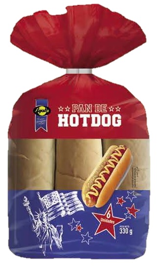 AYALA PAN HOTDOG 6U., BOLSA 330G.