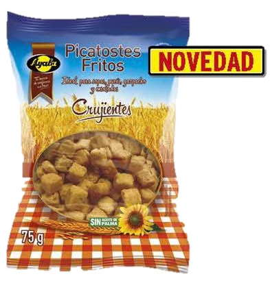 AYALA PICATOSTES FRITOS, BOLSA 75G.