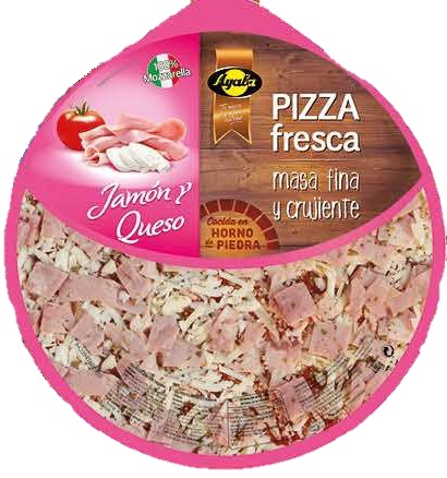AYALA PIZZA JAMON Y QUESO 400 GRS (129)