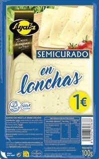AYALA QUESO SEMICURADO LONCHAS 090 G (132)