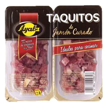 AYALA TAQUITOS JAMON PACK-2X60G.