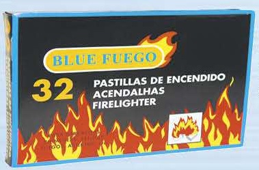 BLUE FUEGO PASTILLAS ENCENDIDO 32/48U.
