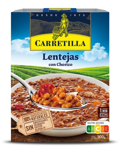 CARRETILLA LENTEJAS CON CHORIZO