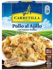 CARRETILLA POLLO AL AJILLO Y PATATAS 250 GRS