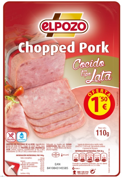 EL POZO CHOPPED LATA 110 GRS PVP 1.5 €
