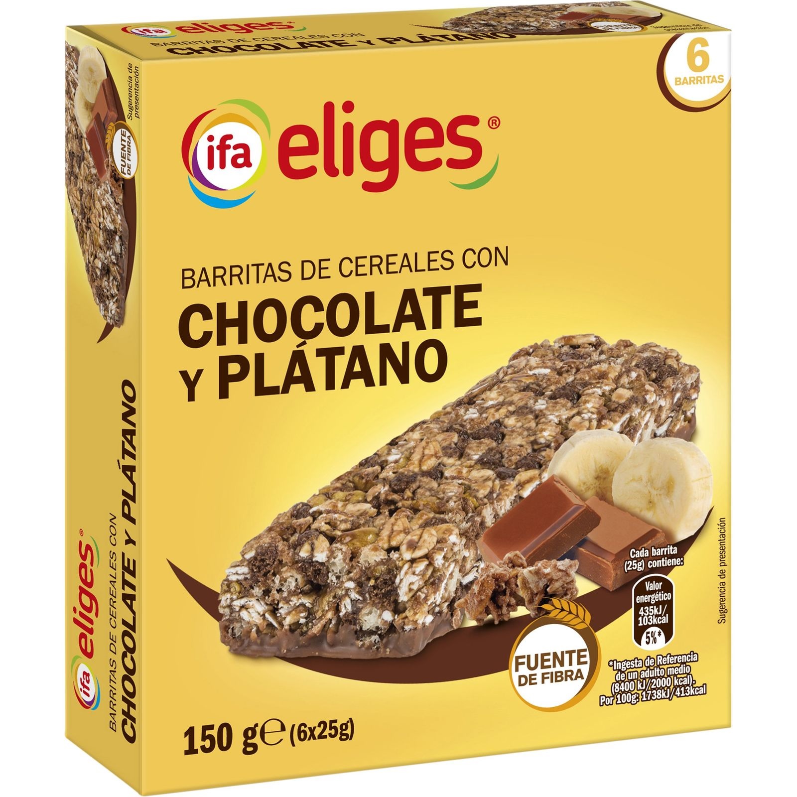 ELIGES BARRITAS CEREALES .CHOCO/PLAT.150G (230)