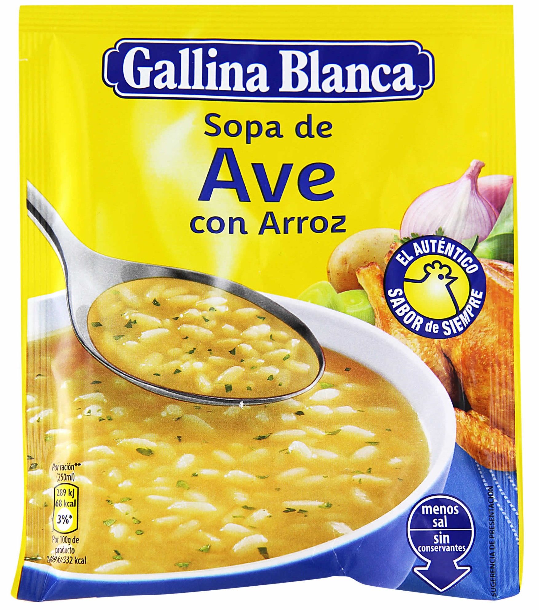 GALLINA BLANCA SOPA AVE CON ARROZ GALLINA BLANCA (292)