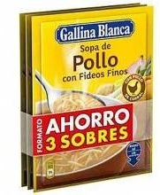 GALLINA BLANCA SOPA DE FIDEOS POLLO 2+1 UD