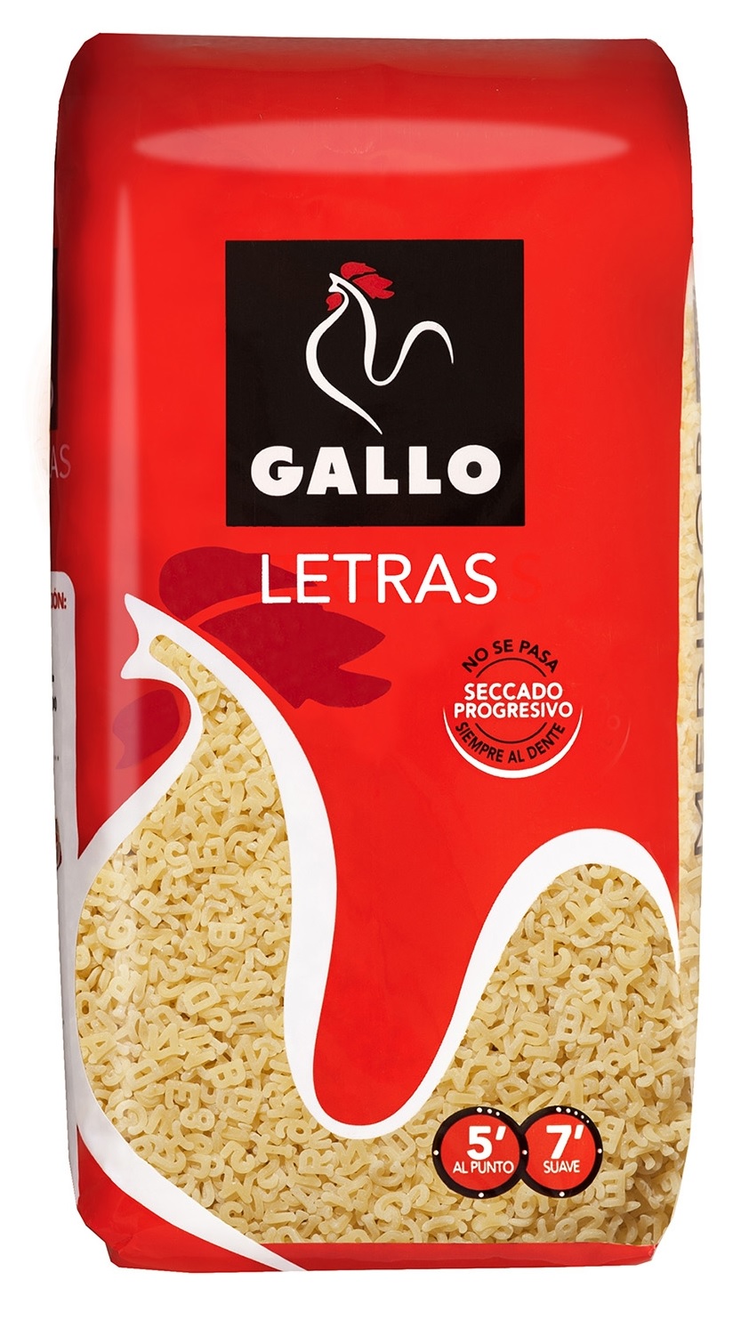 GALLO LETRAS PASTA  250G. (297)
