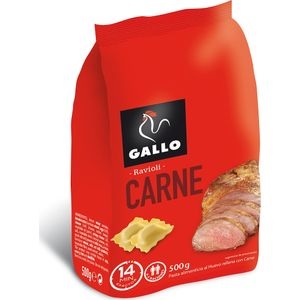 GALLO RAVIOLI AL HUEVO C/CARNE 500G