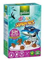 GULLON DIBUS SHARKIES S/GLUT. 250G.