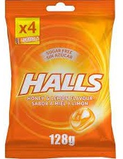 HALLS S/AZUCAR MIEL/LIMON PACK "4UX32G"(325)