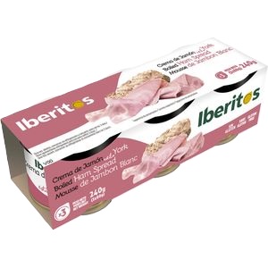 IBERITOS CREMA JAMON YORK P-3X80G. (616)