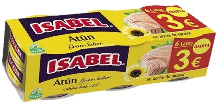 ISABEL ATUN AC. VEGETAL 6X52 GRS