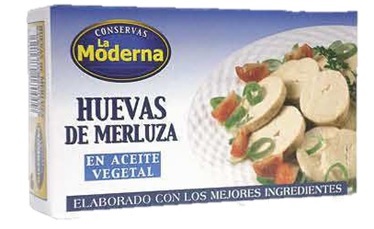 LA MODERNA HUEVAS MERLUZA AF.72G.