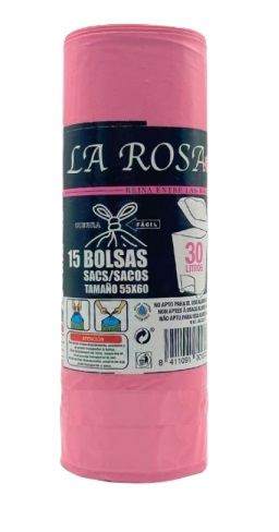 LA ROSA B.BASURA ROSA 55X60 15U.C.F