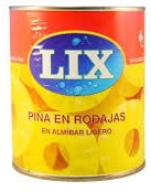 LIX/NORVI  PIÑA EN ALMIBAR LATA 490 GRS
