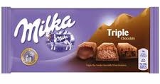 MILKA CHOCOLATE TRIPLE SABOR CHOCOLATE 100 GRS (443)
