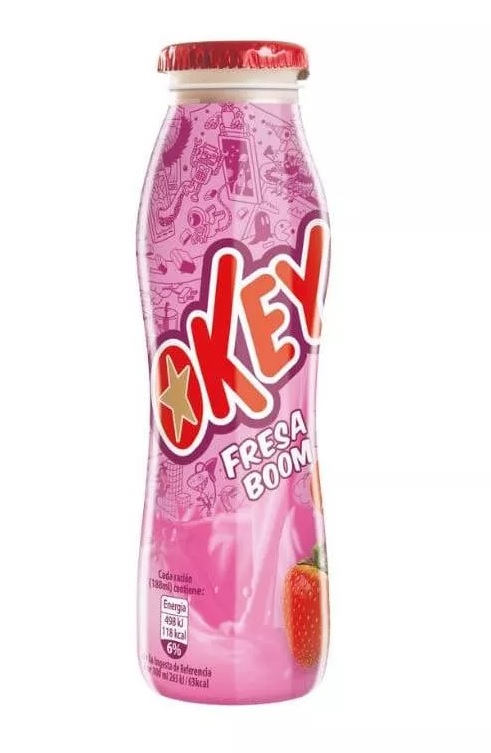 OKEY BATIDO FRESA 188 ML