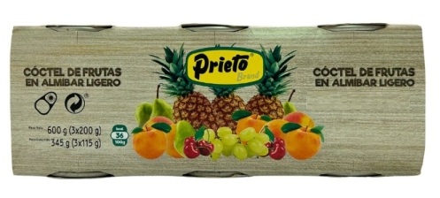 PRIETO COCKTAIL FRUTAS 3X115 GRS