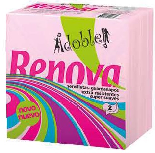 RENOVA SERVILLETA DOBLE ROSAS 60 UDS