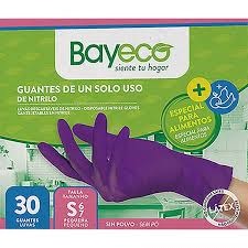 SABE/BAYECO GUANTE NITRILO AZUL T/S 30U.