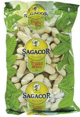 SAGACOR CACAHUETES CON PIEL SIN SAL 500 GRS (535)