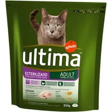 ULTIMA CAT ESTERILIZADO POLLO 800G.