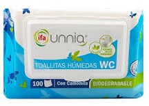 UNNIA TOALLITAS HUMEDAS WC.DE 100U.