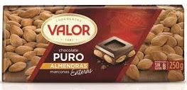 VALOR CHOC.PURO C/ALMENDRAS 250 GRS (595)